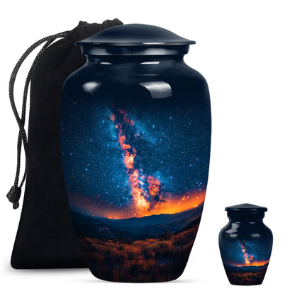 10 inch classic abstract design Galaxy Urn.