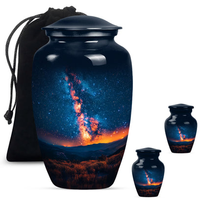 10 inch classic abstract design Galaxy Urn.