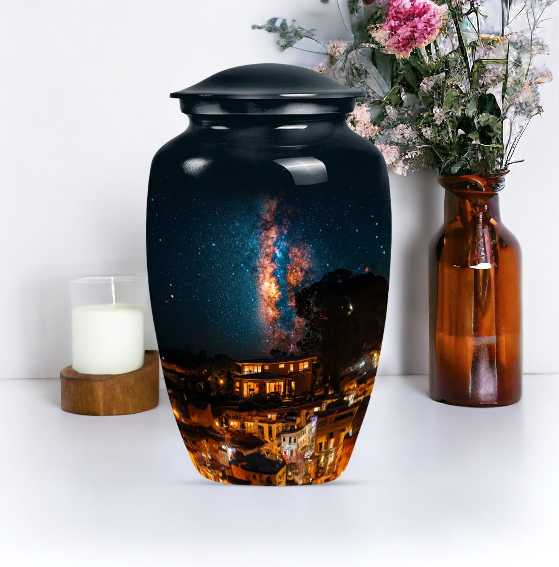 10-inch classic Galaxy Urn, cremation urn for human ashes,