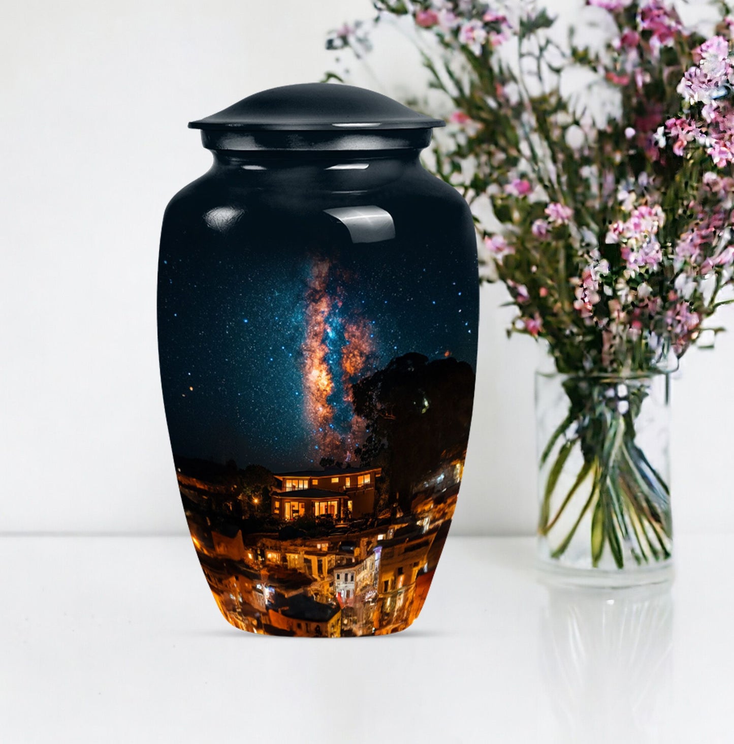 10-inch classic Galaxy Urn, cremation urn for human ashes,