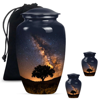 Starry Night Urn Keepsake For Ashes - Tree of life Large Funeral Urn