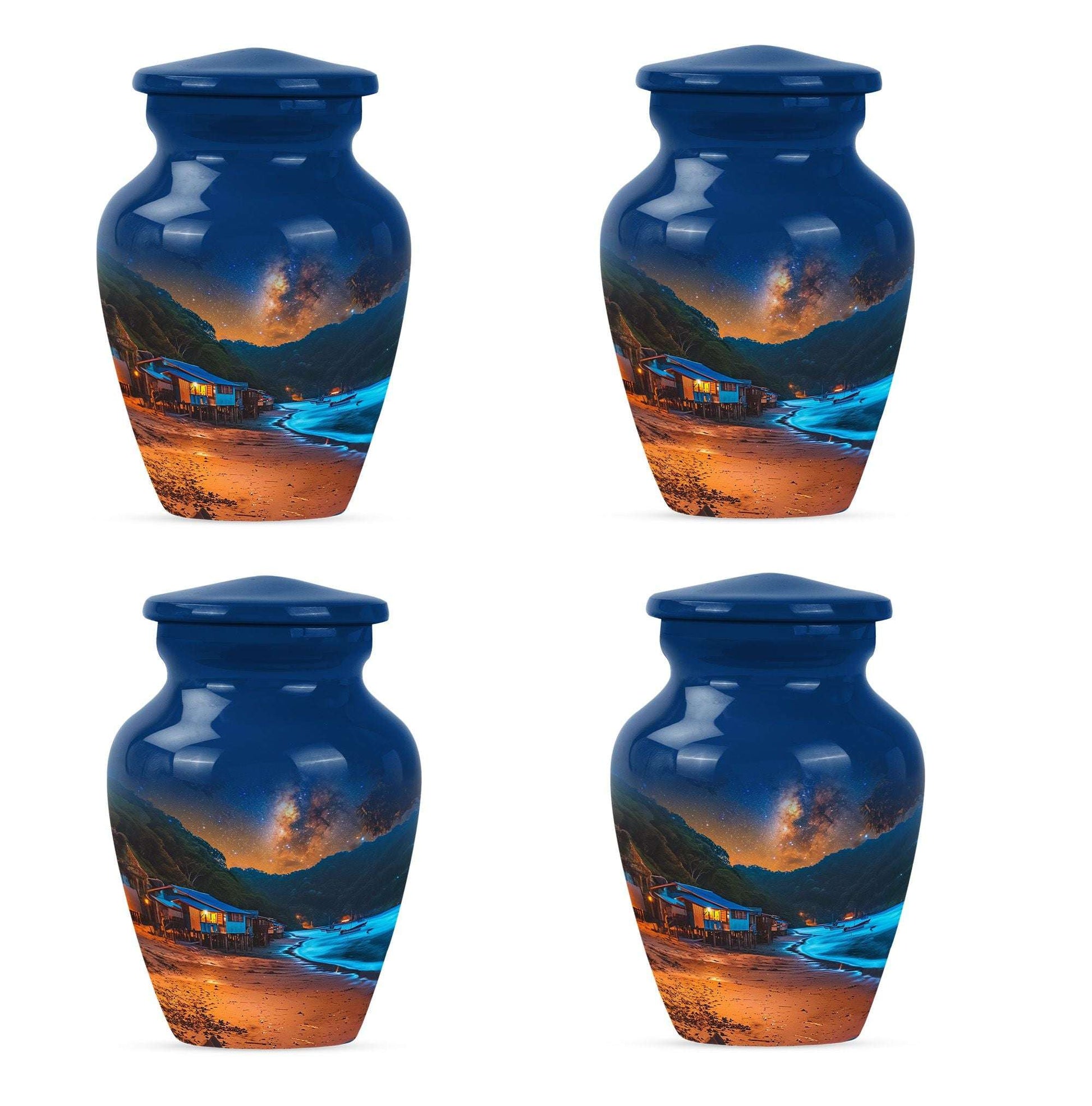 Starry Beach Urns For Ashes For Humans Funeral - Memorial Urn For Dad