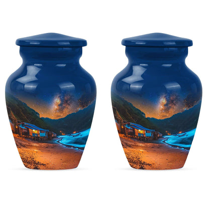 Starry Beach Urns For Ashes For Humans Funeral - Memorial Urn For Dad
