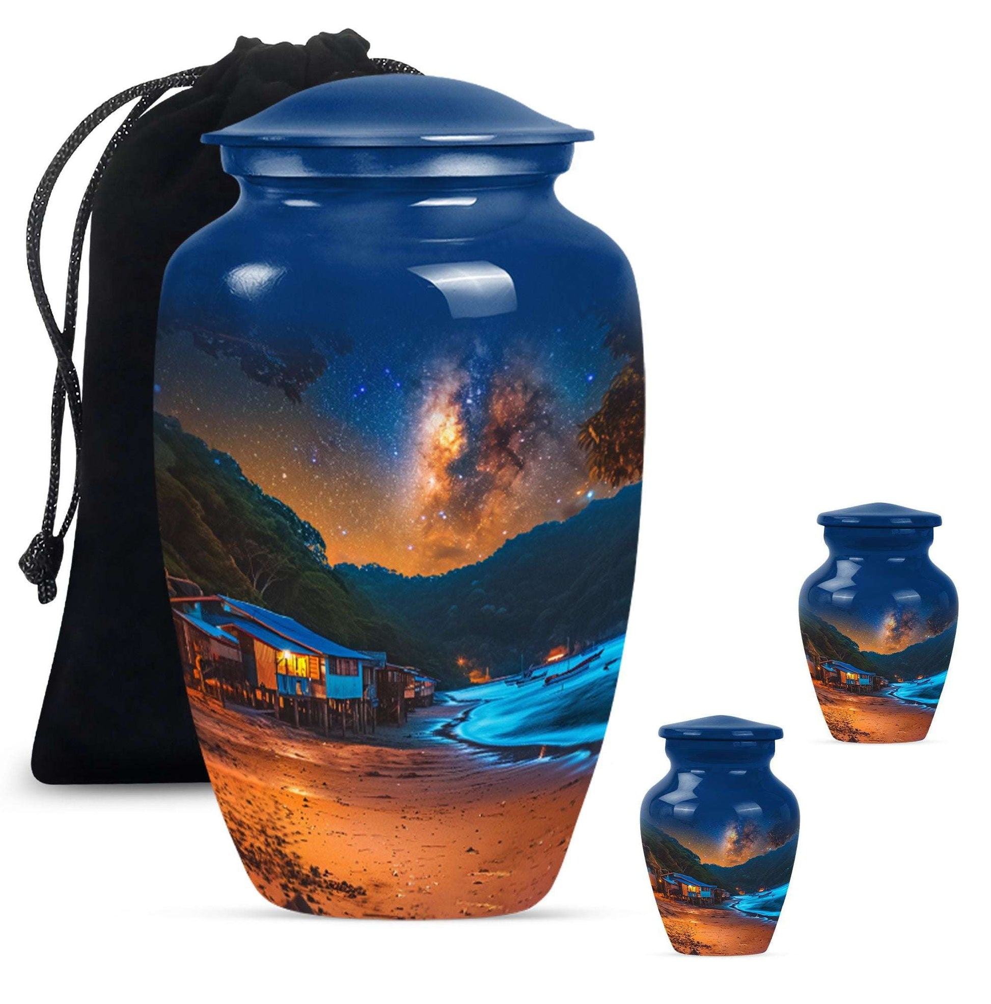 Starry Beach Urns For Ashes For Humans Funeral - Memorial Urn For Dad