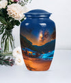 10-inch Galaxy Urn, a classic aluminium burial urn.