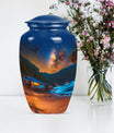 10-inch Galaxy Urn, a classic aluminium burial urn.