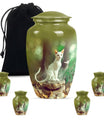 white cat urn for burial ashes
