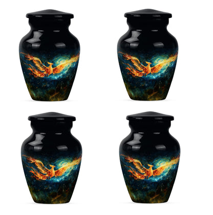 Phoenix Urn, classic design, aluminium cremation urn.