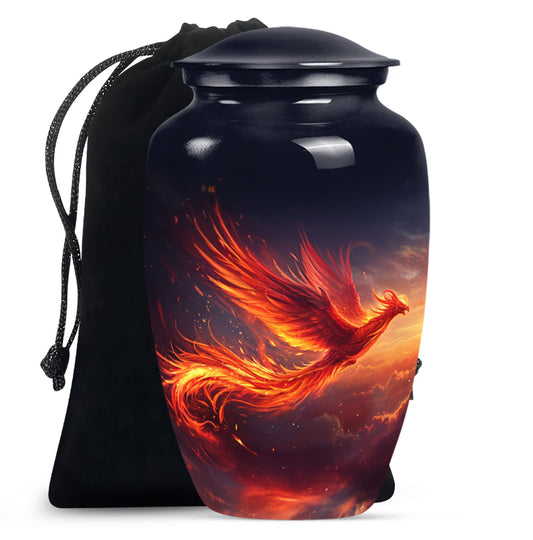 10-inch Phoenix Bird Cremation Urn For Adult Ashes.