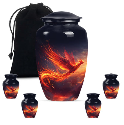 10-inch Phoenix Bird Cremation Urn For Adult Ashes.