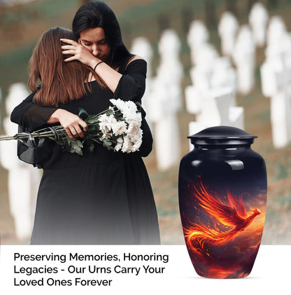 10-inch Phoenix Bird Cremation Urn For Adult Ashes.