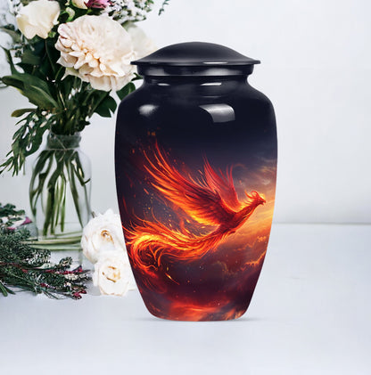 10-inch Phoenix Bird Cremation Urn For Adult Ashes.