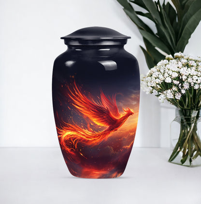 10-inch Phoenix Bird Cremation Urn For Adult Ashes.