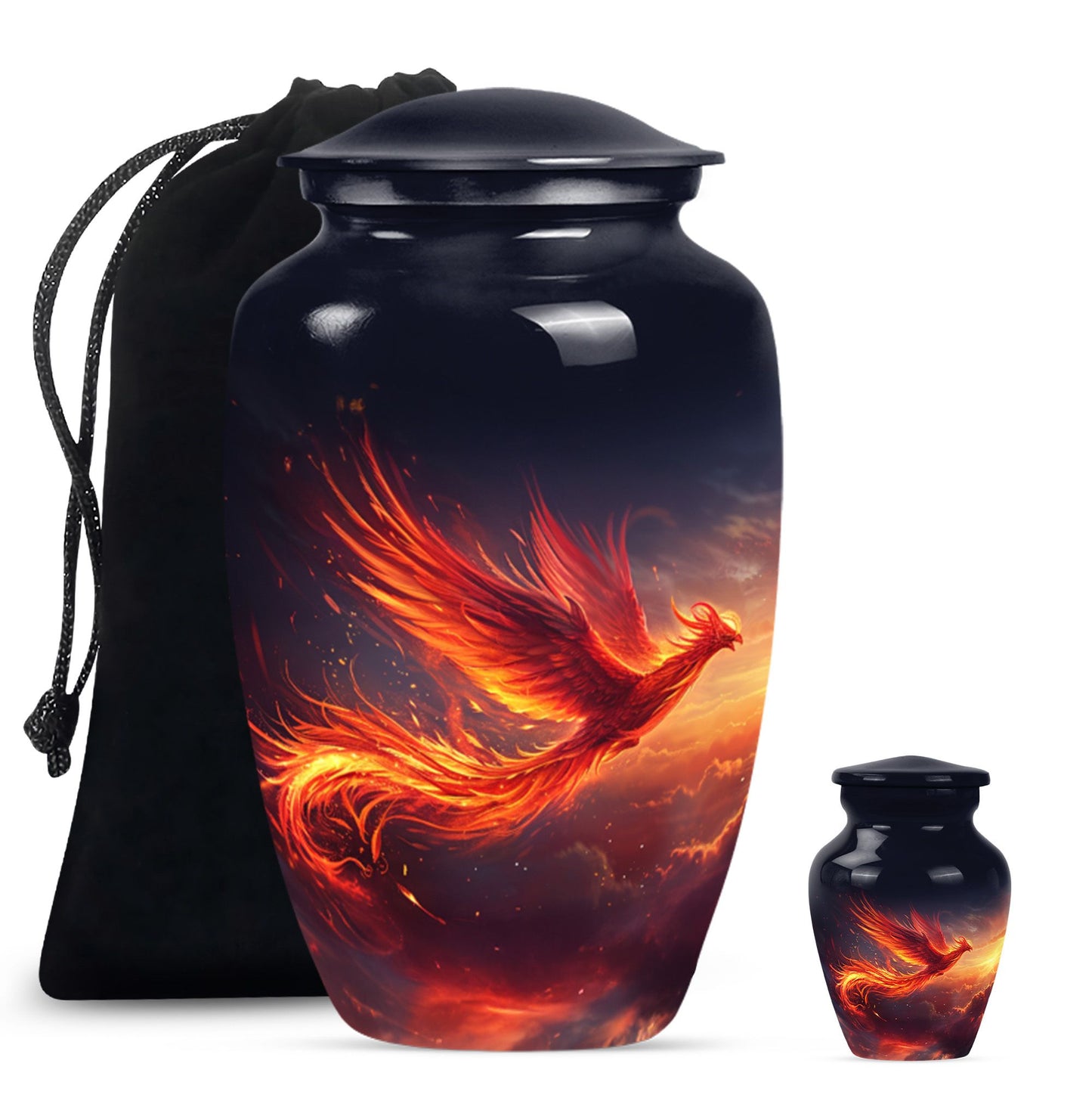 10-inch Phoenix Bird Cremation Urn For Adult Ashes.