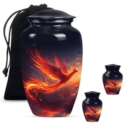 10-inch Phoenix Bird Cremation Urn For Adult Ashes.