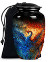 Phoenix memorial urn for adult male