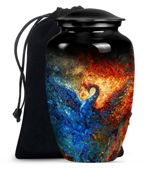 Phoenix memorial urn for adult male