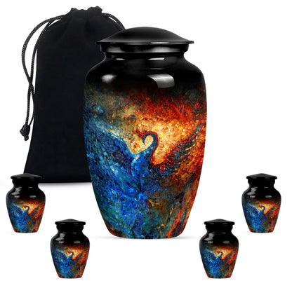 Phoenix memorial urn for adult male