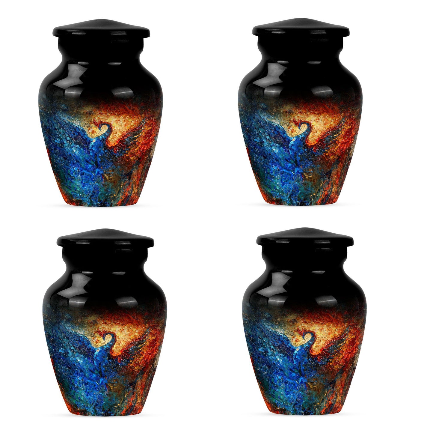 Phoenix memorial urn for adult male