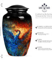 Phoenix memorial urn for adult male