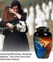Phoenix memorial urn for adult male