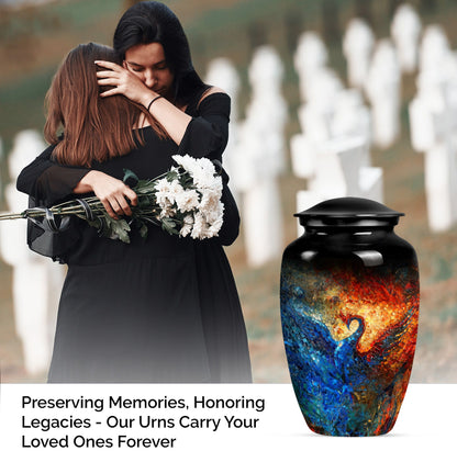Phoenix memorial urn for adult male