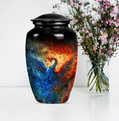 Phoenix memorial urn for adult male