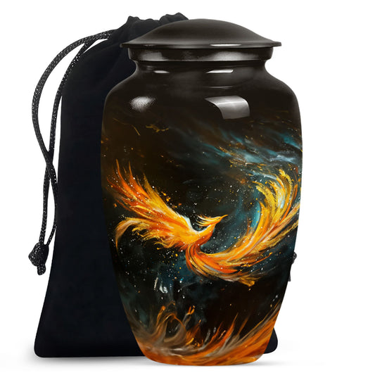 Phoenix cremation urn.