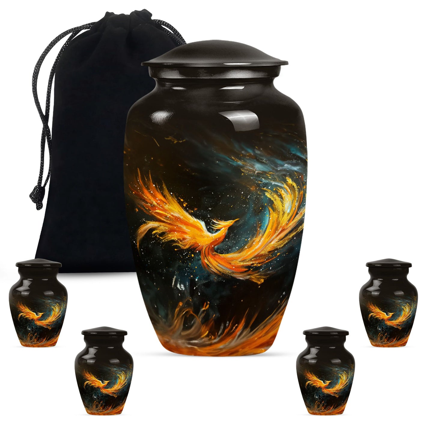 Phoenix cremation urn.