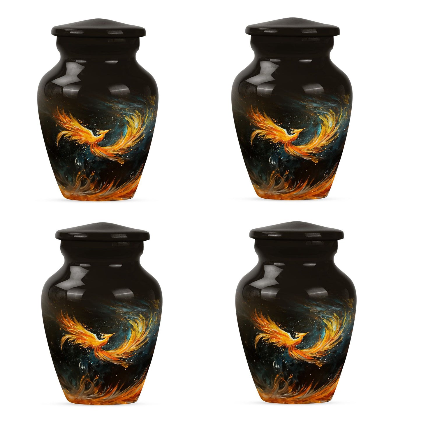 Phoenix cremation urn.