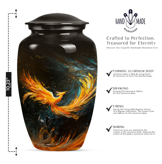Phoenix cremation urn.