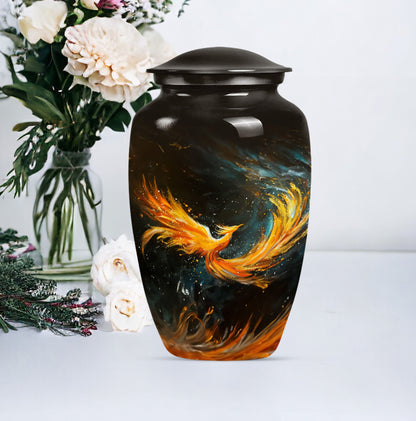 Phoenix cremation urn.
