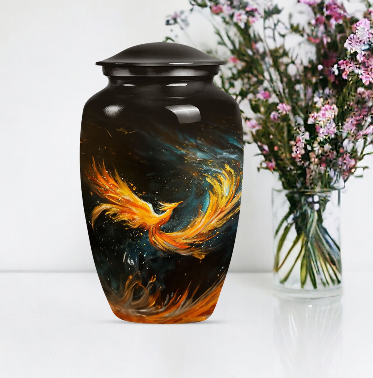 Phoenix cremation urn.