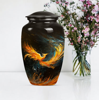 Phoenix cremation urn.