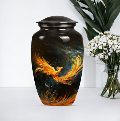 Phoenix cremation urn.