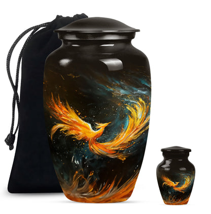 Phoenix cremation urn.