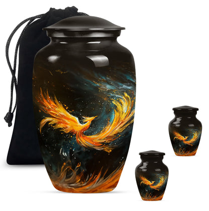 Phoenix cremation urn.