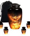 10-inch Phoenix Urn, classic aluminum burial urn.