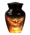 10-inch Phoenix Urn, classic aluminum burial urn.