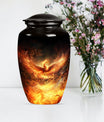10-inch Phoenix Urn, classic aluminum burial urn.