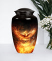 10-inch Phoenix Urn, classic aluminum burial urn.