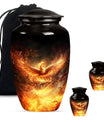 10-inch Phoenix Urn, classic aluminum burial urn.