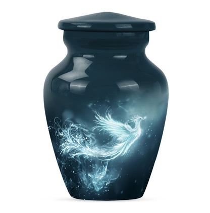 10-inch Phoenix Urn, abstract-themed.