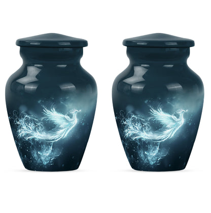 10-inch Phoenix Urn, abstract-themed.