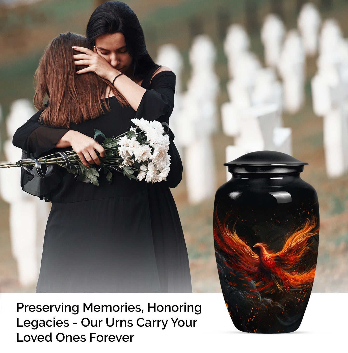 Classic Phoenix Cremation Urn for men.
