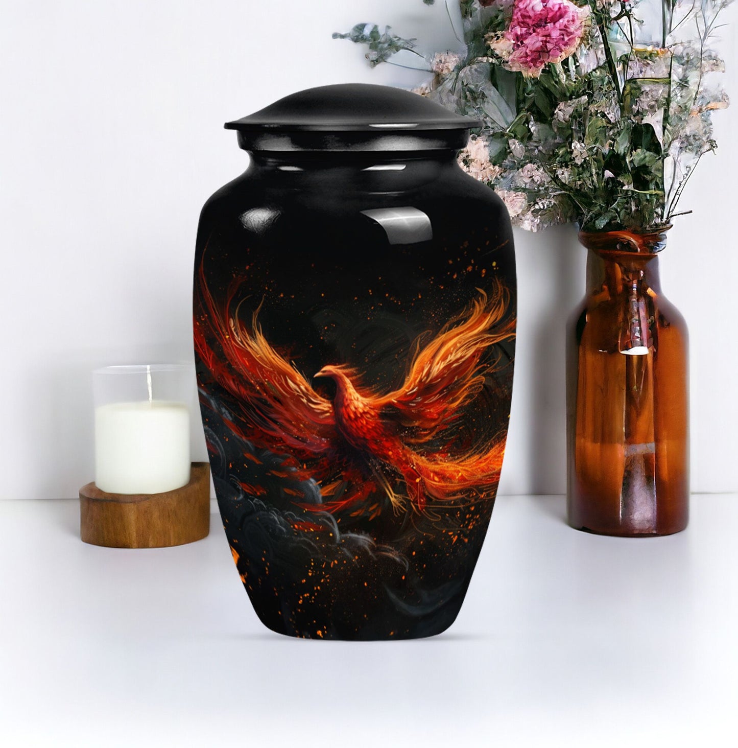 Classic Phoenix Cremation Urn for men.