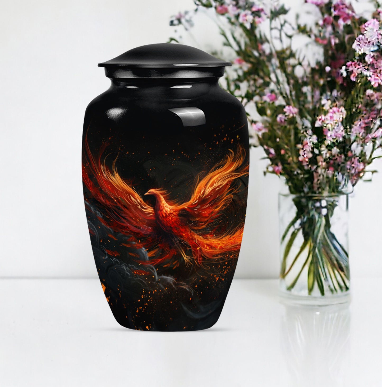Classic Phoenix Cremation Urn for men.
