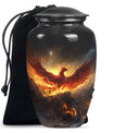 Phoenix Bird Adult Cremation Urn For Ashes - Mystical Bird Urn For Memorial