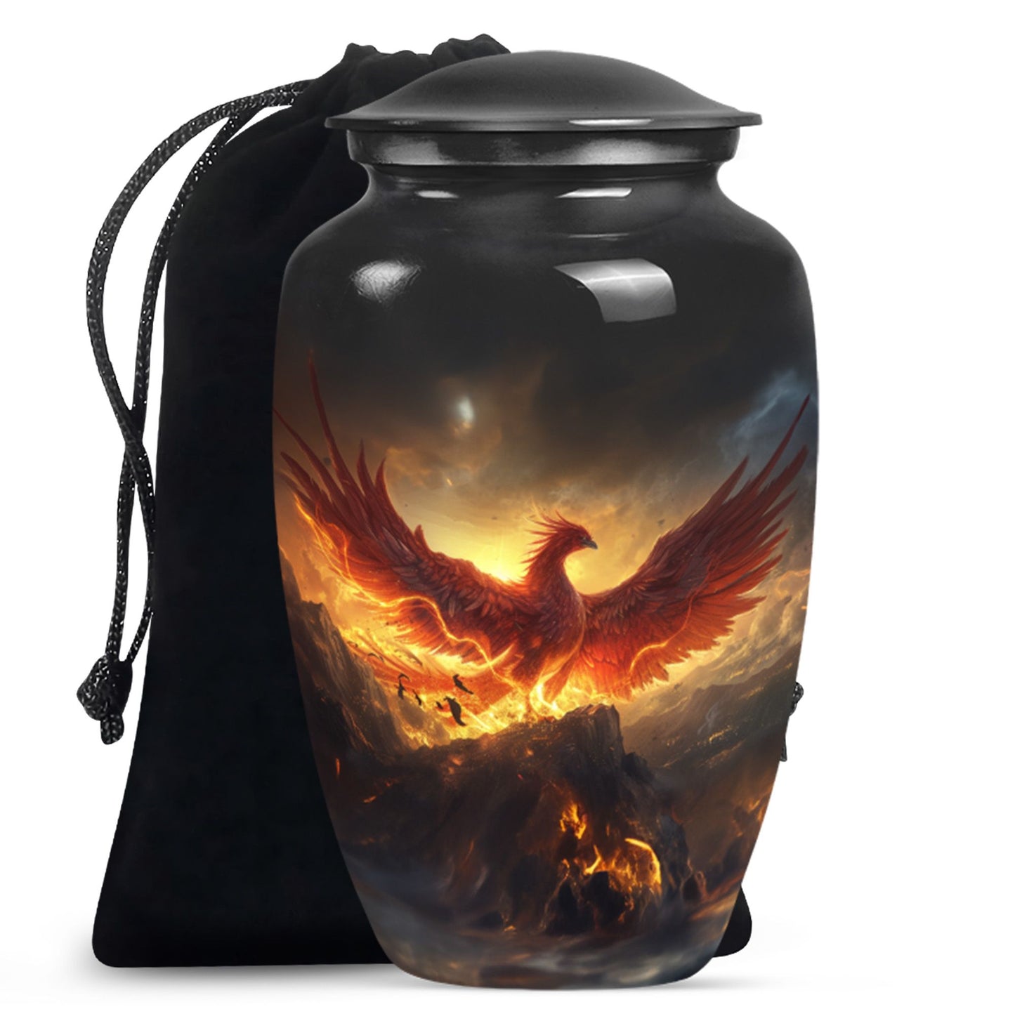 Phoenix Bird Adult Cremation Urn For Ashes - Mystical Bird Urn For Memorial