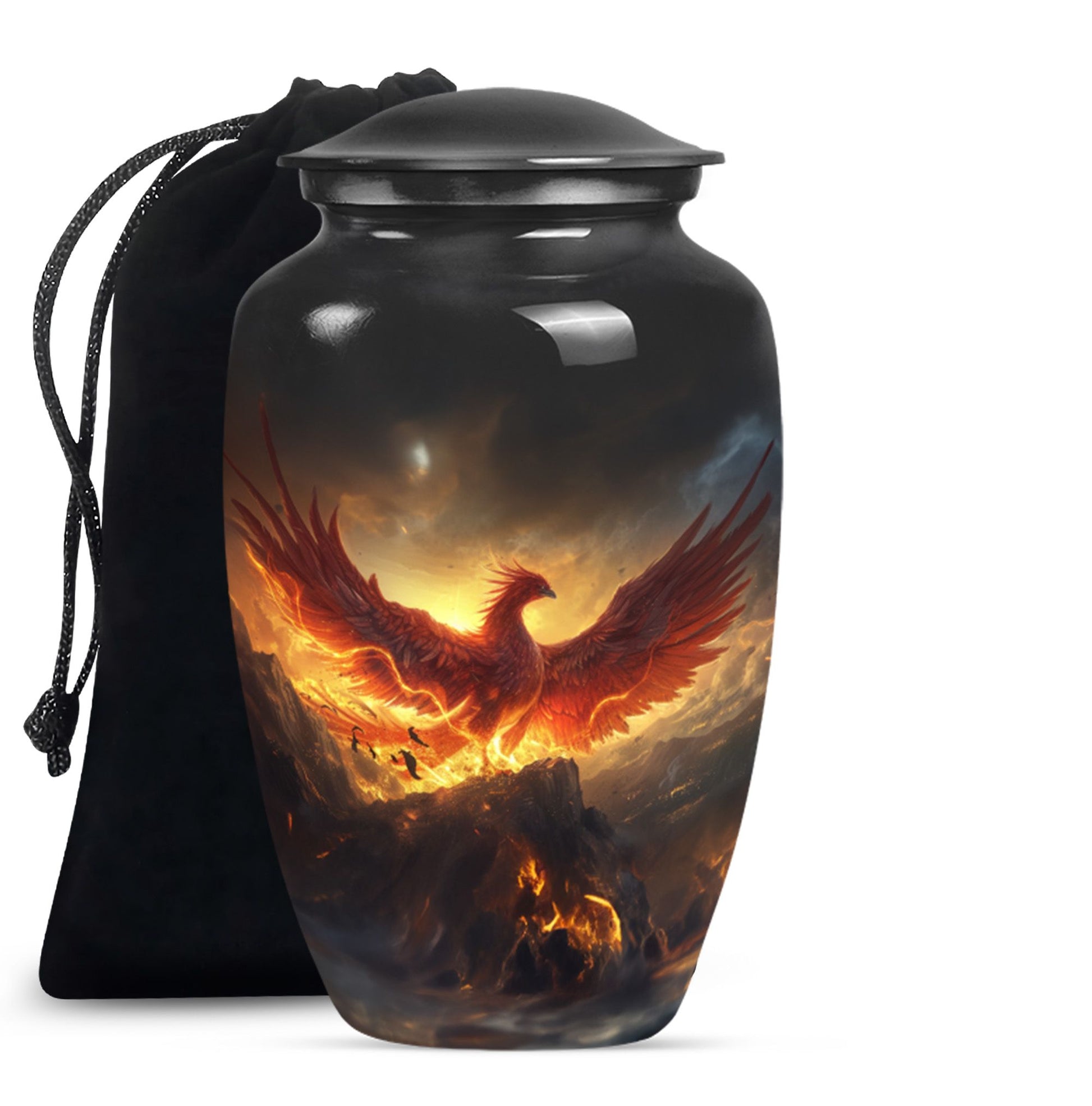 Phoenix Bird Adult Cremation Urn For Ashes - Mystical Bird Urn For Memorial